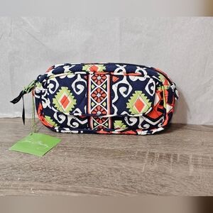 Vera Bradley Navy and Lime Geometric Cosmetic Bag